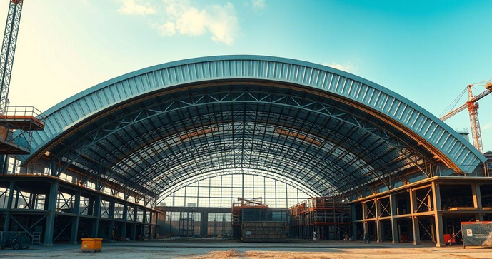 Cobertura met&aacute;lica em arco: vantagens e aplica&ccedil;&otilde;es para sua constru&ccedil;&atilde;o