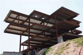 Projeto de estrutura metálica para telhado
